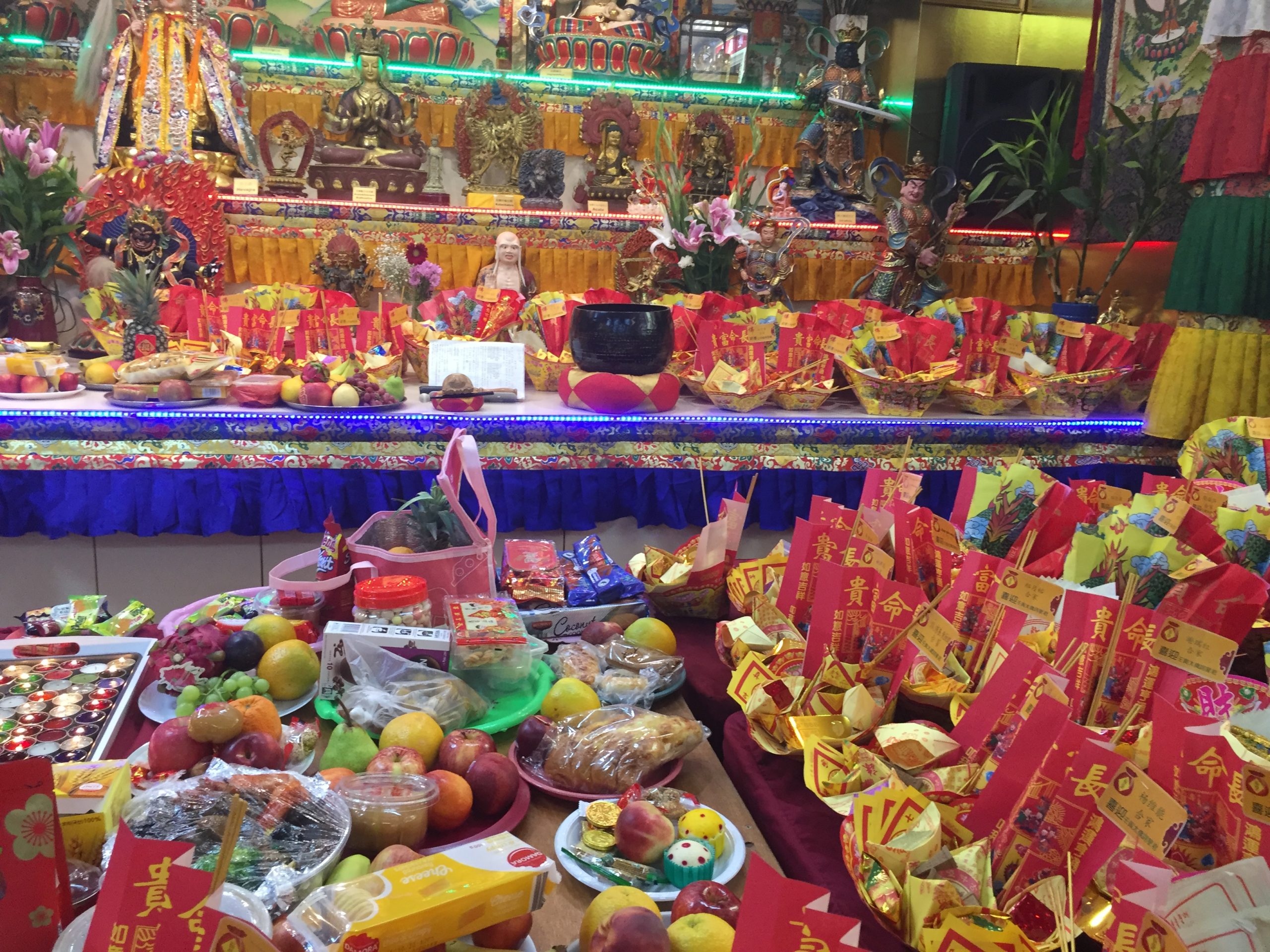 2022 Lunar New Year — Temple decorated for celebrations